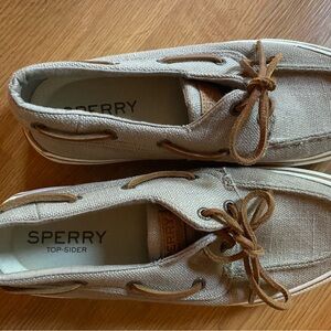 Sperry Top-Sider Canvas Boat Shoes in Beige